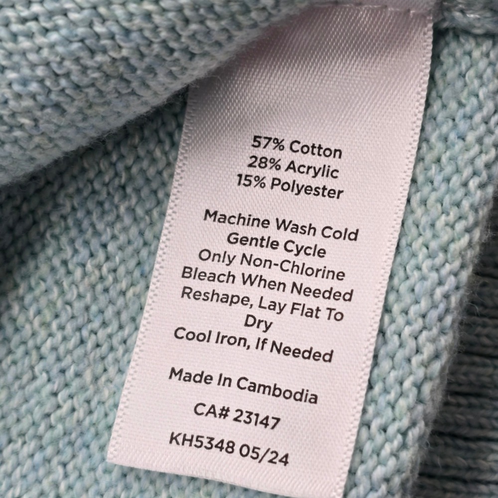 Talbots Sweater Womens 2X Blue Fair Isle Mock Neck Pullover Preppy Cabin Ski - Picture 7 of 8